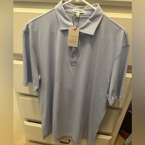 NWT Peter Millar Pilot Mill Halifax Stripe Polo